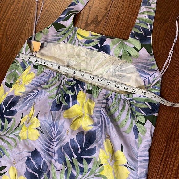 NWT TOMMY BAHAMAS women’s TROPICAL FLORAL SILK Halter Dress zip open back 16 - Picture 13 of 16